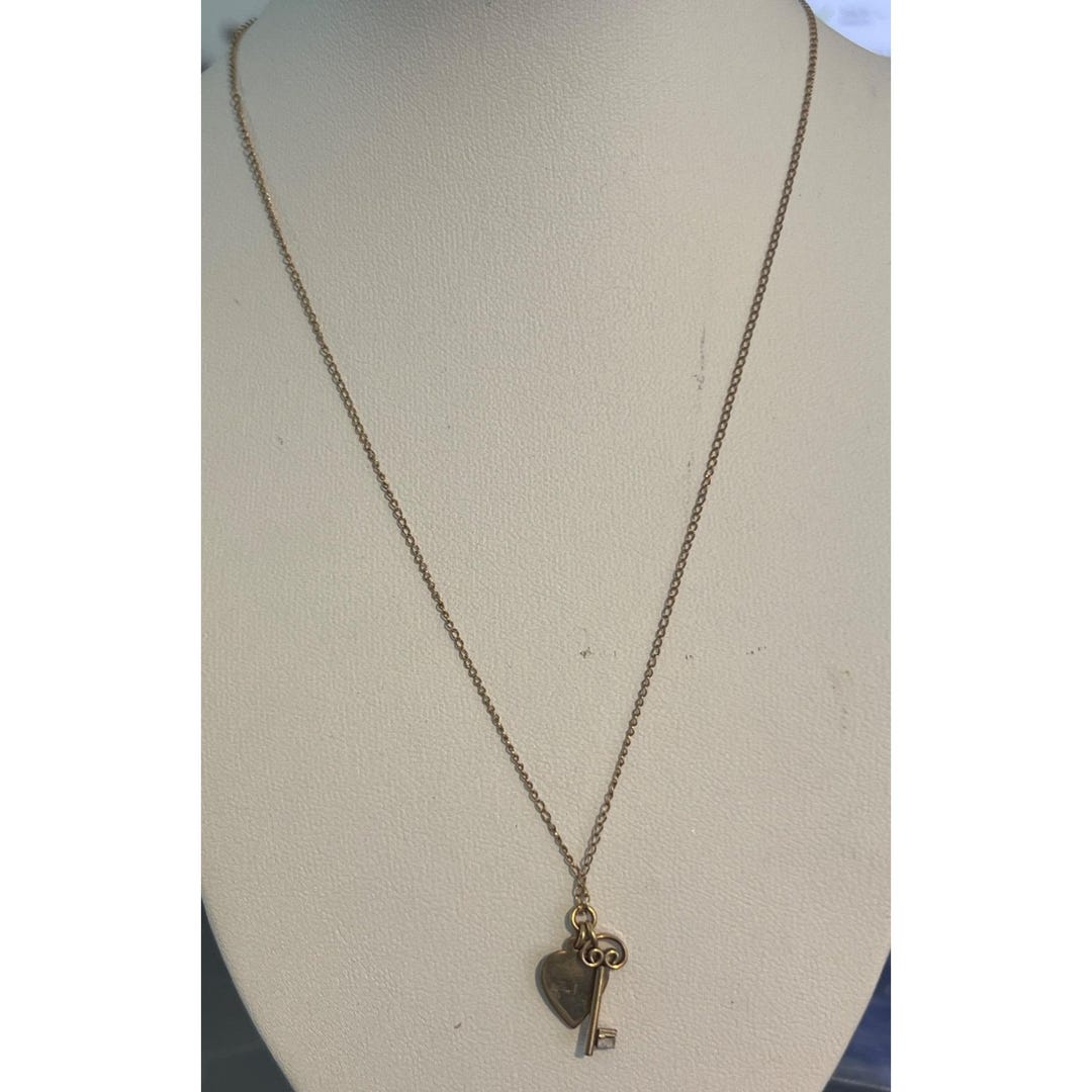 Vintage Winard 1/20 12kt GF Necklace Heart Key Pendant 16