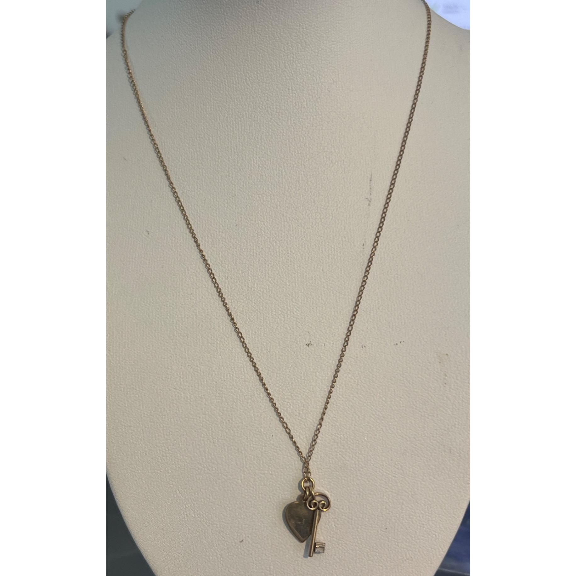Vintage Winard 1/20 12kt GF Necklace Heart Key Pendant 16