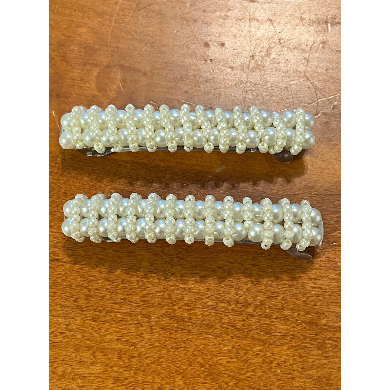 Vintage Pair of Goody Faux Pearl Hair Clips Barrettes  display picture 1