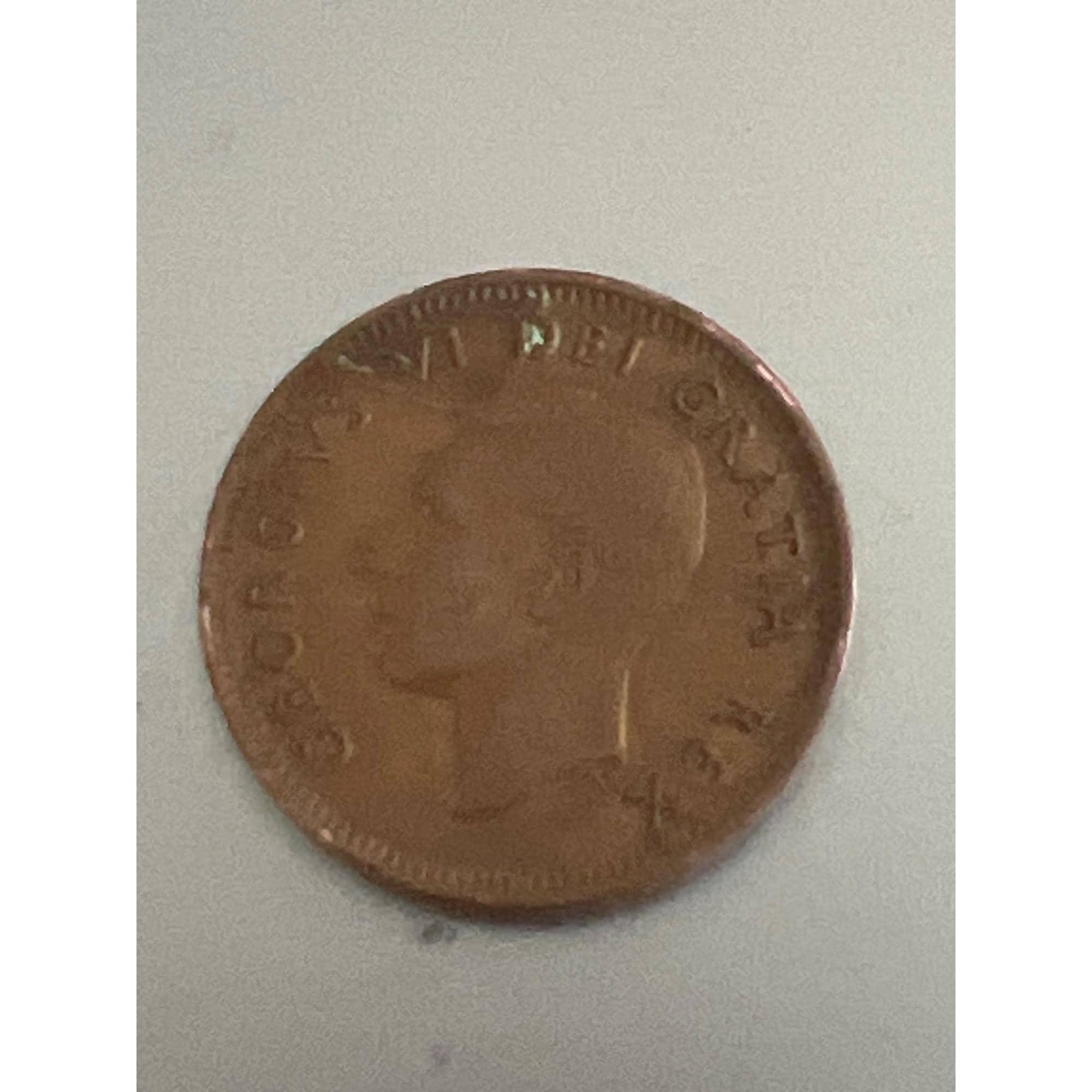 1950年カナダ1セント硬貨 国王ジョージ6世 メープルリーフデザイン