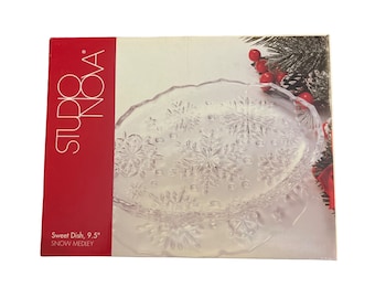 Studio Nova Snow Medley Sweet Dish Glas Weihnachten Winter 24 cm neu in Box