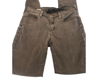 Vaqueros pitillo vintage J. Peterman lavados en negro, denim Y2K, años 90, talla 4 Estate