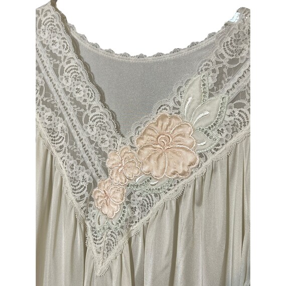 Vintage Shadowline 2 Peignoir Set Gown Robe Ivory… - image 4
