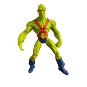 1998 DC Comics Martian Manhunter Action Figure Hasbro Green Red Blue Boots 5&quot;
