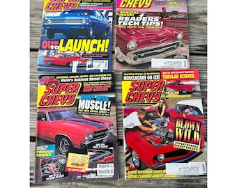 Vintage Lot of 4 Super Chevy Magazine 1995 February March April May