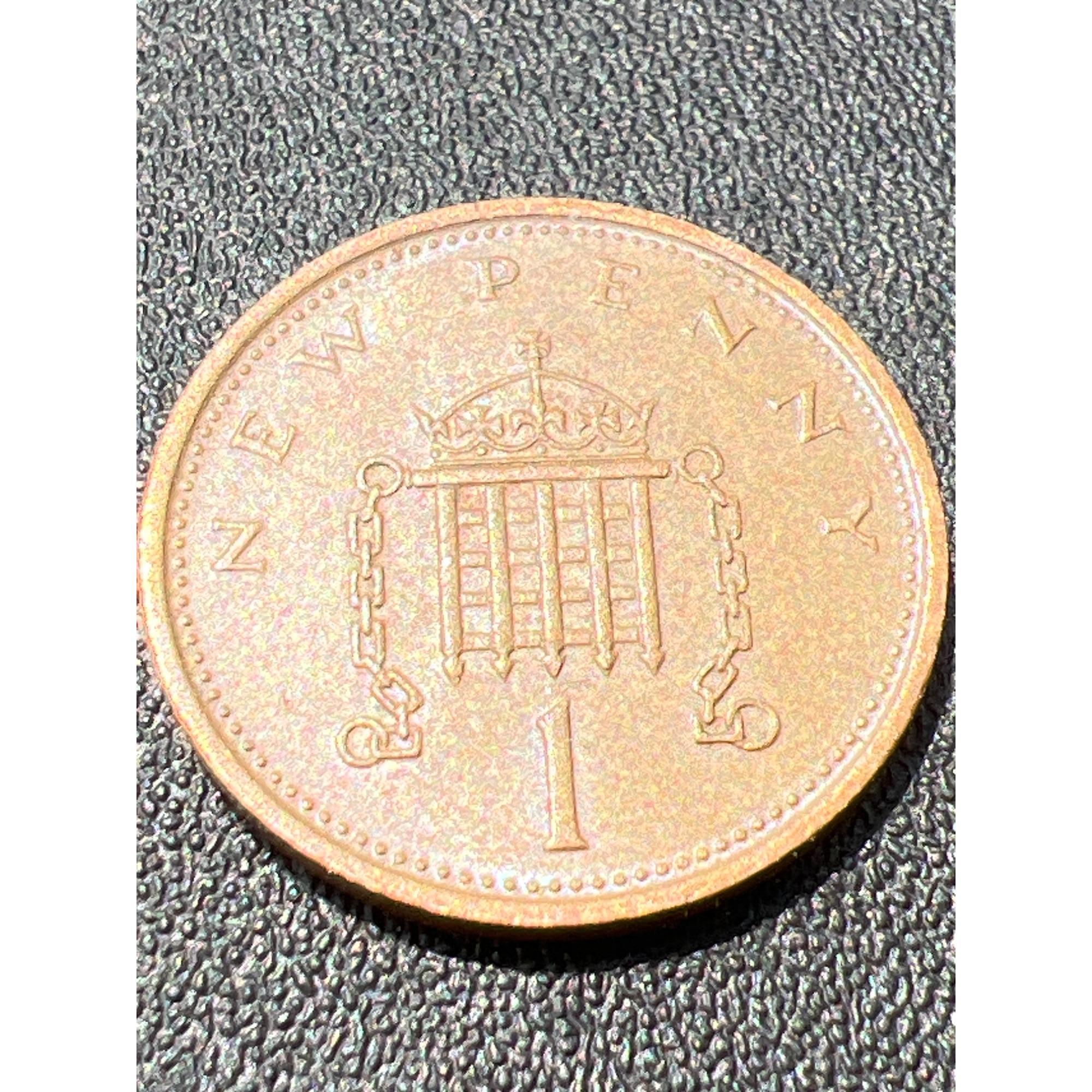 1977年 イギリス 1ペニーコイン エリザベス2世 ブロンズ ヴィンテージ