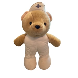 Vintage 1994 Dakin Nurse Bear plush stands on own 16" tall