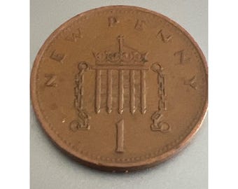 1971年ヴィンテージ英国ペニーコイン：未流通ブロンズ1ペンス