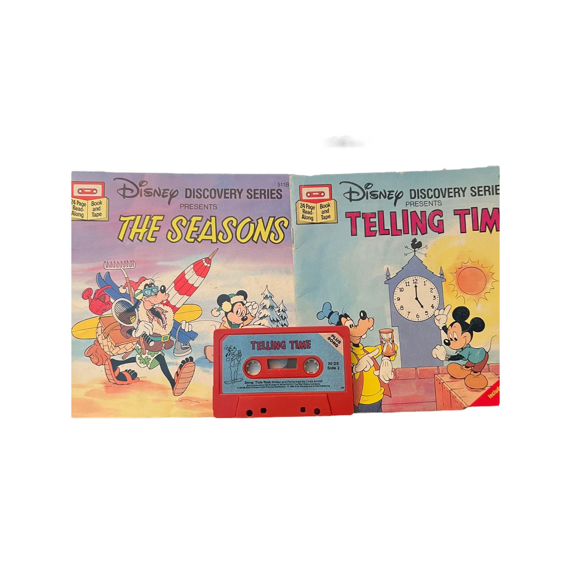 2 Vintage Disney Discovery Series Read Along Books Cassette Telling 2 Vintage Disney Discovery Series Read Along Books Cassette Telling