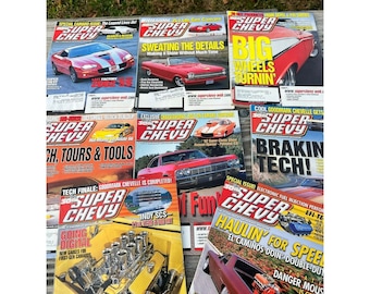 Lot of 8 Super Chevy Magazine 2002 April- August October - December
