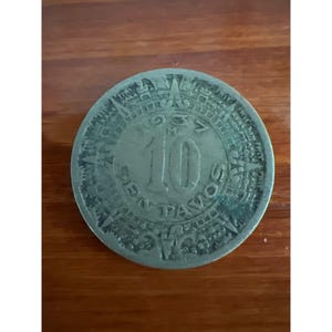 1937 Mexican 10 Centavos Coin Eagle Design & Intricate Details
