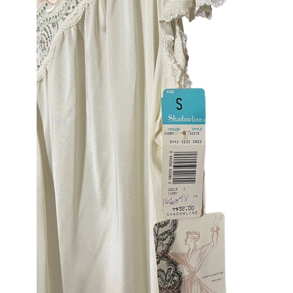 Vintage Shadowline 2 Peignoir Set Gown Robe Ivory… - image 5