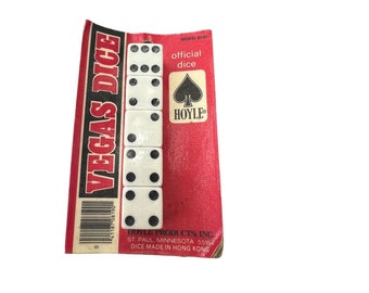 Vintage Hoyle Vegas Official Dice 8190 5 Dice in Package NEW NOS