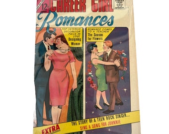 Vintage Career Girl Romances Comic Book Extra story Teen Rock Singer 60s Silver Age