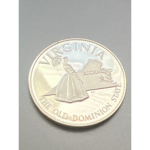 Franklin Mint State of Union Sterling Silver Virginia Commemorative Coin