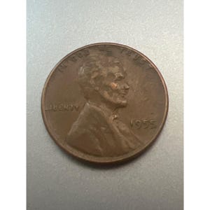 1955 Lincoln Wheat Penny Collectible Coin No Mint Mark Currency