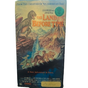 The Land Before Time VHS Tape 1989 Don Bluth Animation Family Classic G Rated