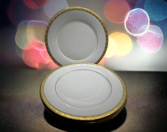 4 piatti da portata Chamberlain Gold della collezione Estate da 10,5" NWT