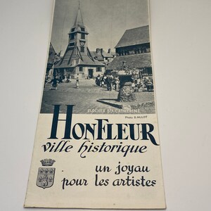 Vintage Honfleur Ville Historique France pamphlet brochure