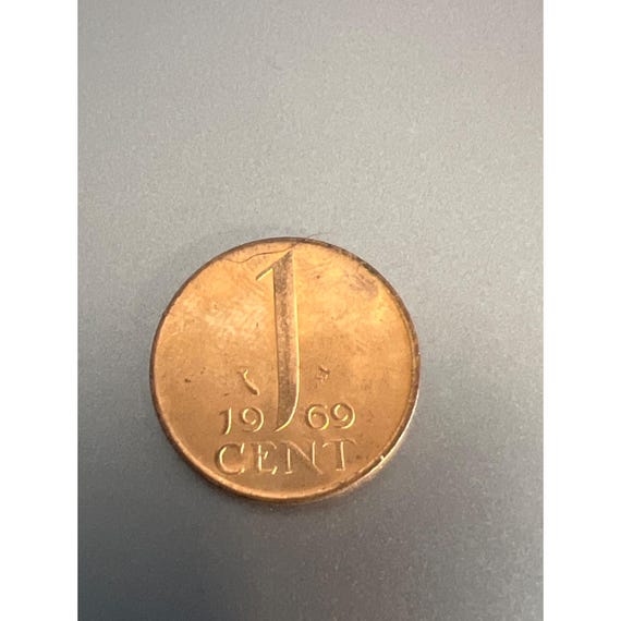 Vintage 1969 Netherlands 1 Cent Coin Bronze Queen Juliana - Etsy