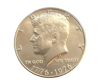 Zweihundertjährige Kennedy Halbe Dollar Münze 1776-1976 Keine Prägemarke US Münze
