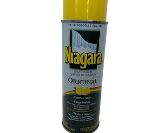 Vintage Niagara Spray Almidón Original Aroma de Limón Acabado crujiente 22 oz NUEVO Prop