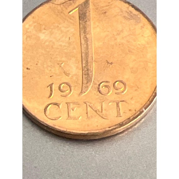 Vintage 1969 Netherlands 1 Cent Coin Bronze Queen Juliana - Etsy