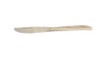 Vintage Superior Stainless Steel Dinner Knife With Starburst Design