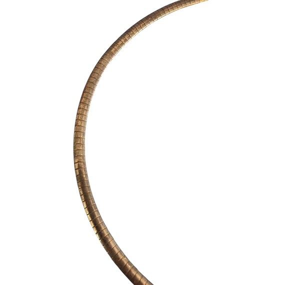 Large Textured Silver Tone Statement Pendant Neck… - image 4