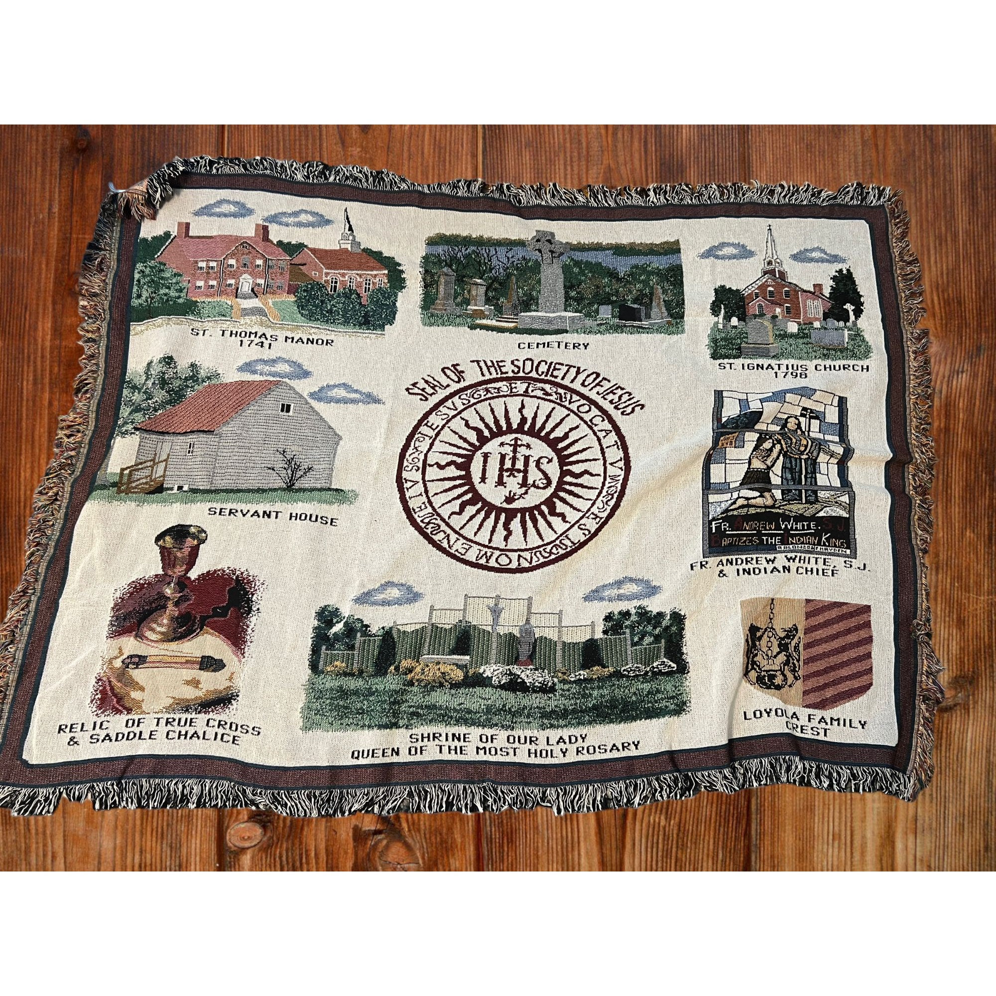 The California Raisins タペストリー　ブランケット　新品 イエズス会の紋章 タペストリー スローブランケット ロヨラ家 フリンジ