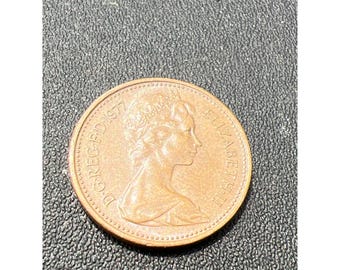 1967年 1ペニー硬貨 イギリス エリザベス2世女王、英国 1セント硬貨