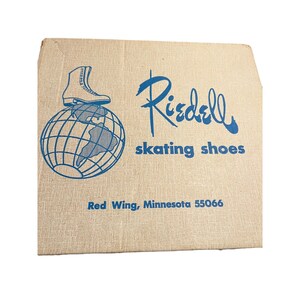 Vintage Riedell 220 Ice Skates White Leather Size 6 Blade guards NEW in BOX