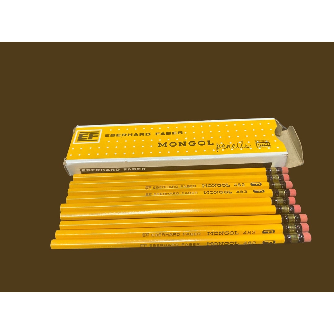 Vintage Eberhard Faber Mongol Pencils Box 482 9 Pencils in Box Etsy