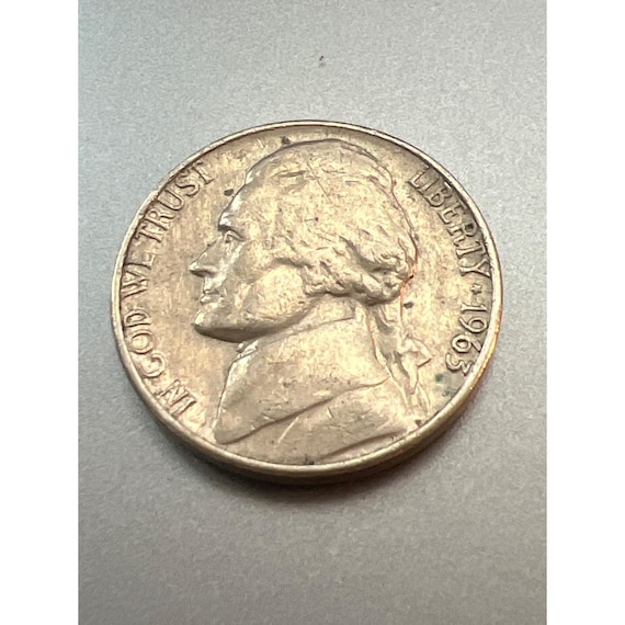 1963年 ジェファーソン ニッケル コイン 米国 ミントマークなし 米国