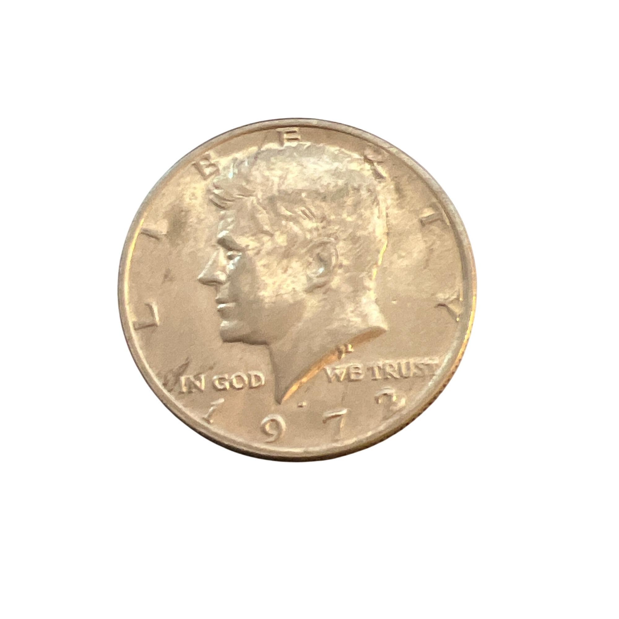 1972年 ケネディ半ドルコイン ネックレス 1972年 ケネディ ハーフ ダラー コイン D ミント マーク 米国