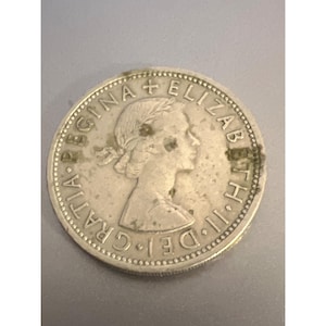 1966 British One Shilling Coin With Queen Elizabeth II Portrait
