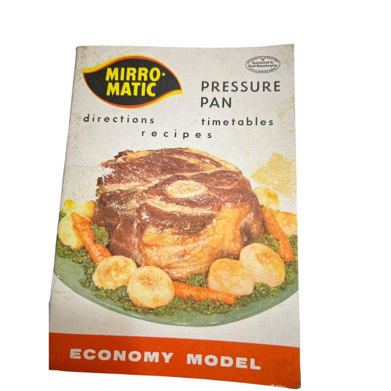 Vintage 1961 Mirro Matic Pressure Pan Directions Timetables Recipes ...