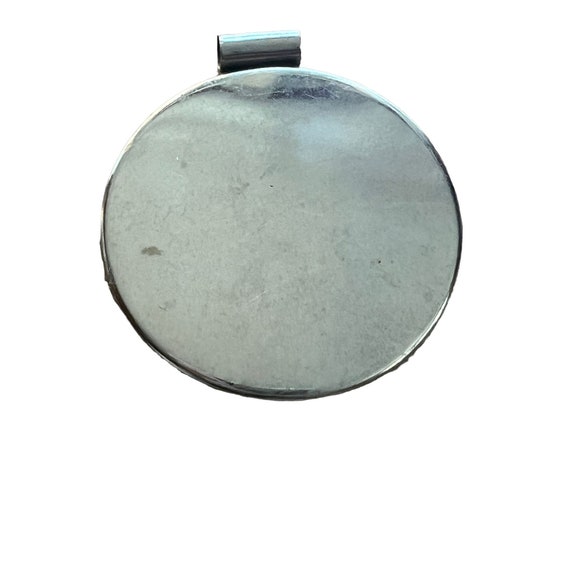 Vintage Abalone Patchwork Slide Pendant Silver To… - image 5