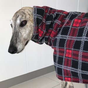 Awesome Greyhound deluxe coat check design plush polar fleece machine washable