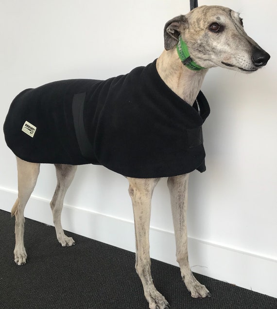 Classic Black Greyhound Dog Coat in Heavy Weight Polar Fleece Etsy