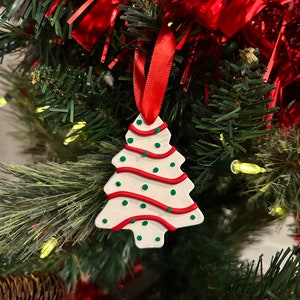 Christmas Tree Cake Clay Handmade Ornament