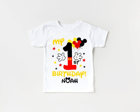 Mickey Mouse Birthday Shirt Mickey Birthday Shirt Boys | Etsy