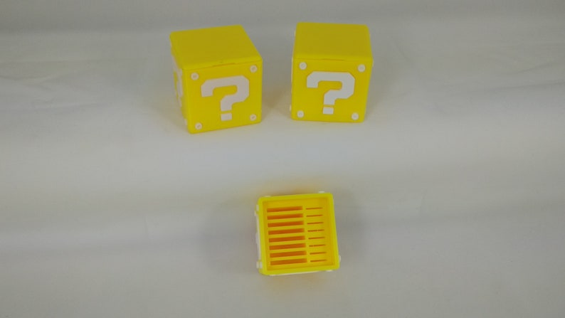 Mario 3D Printed Question Block SD MicroSD Card Case