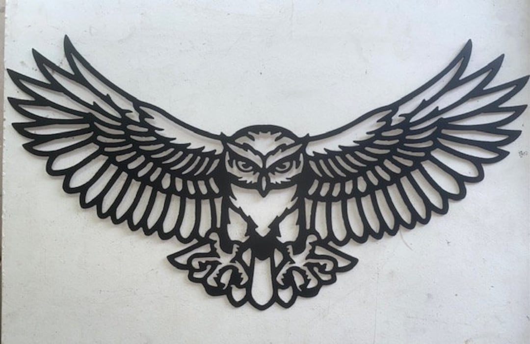 Owl Metal Wall Art Etsy