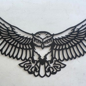 Art mural en métal hibou