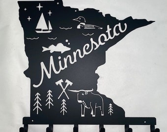 Minnesota Metal Key/hat Rack