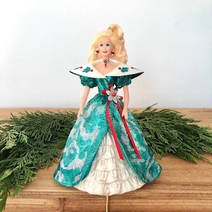 Vintage Markenzeichen Barbie Strumpf Aufhänger, happy Holiday Barbie, Weihnachten Strumpf Halter, 1996 Mattel Urlaub Barbie, Geschenk für ihr Mädchen