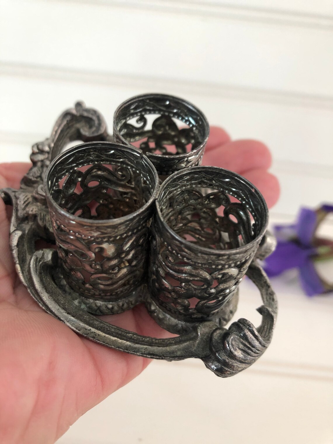 Soporte labial vintage stylebuilt tocador estilo filigrana / | Etsy