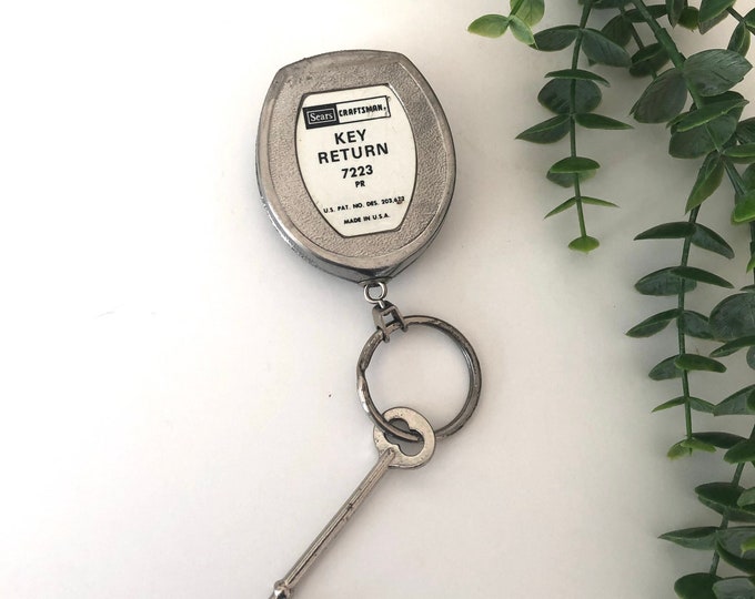Vintage Retractable Key Holder Heavy Duty Sears Craftsman Belt Clip