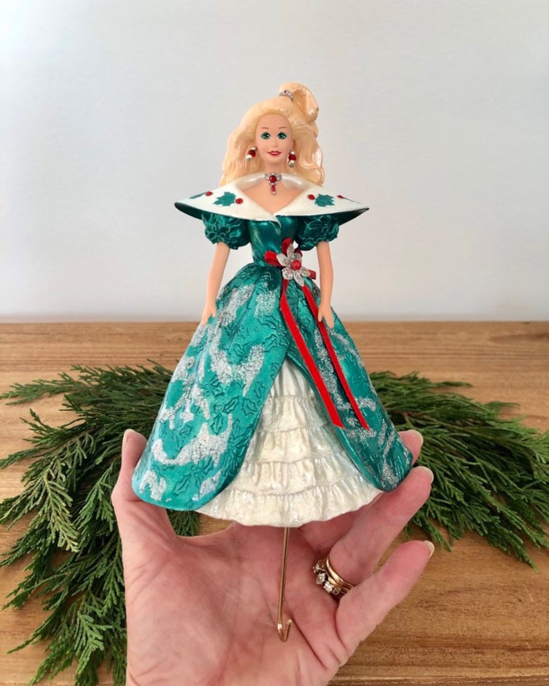 Vintage Hallmark Barbie Stocking Hanger Happy Holiday Barbie Etsy
